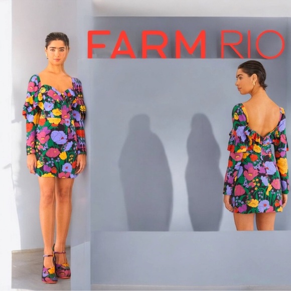 NWT Farm Rio Women's Floral Dress - Multicolor - Picture 13 of 13